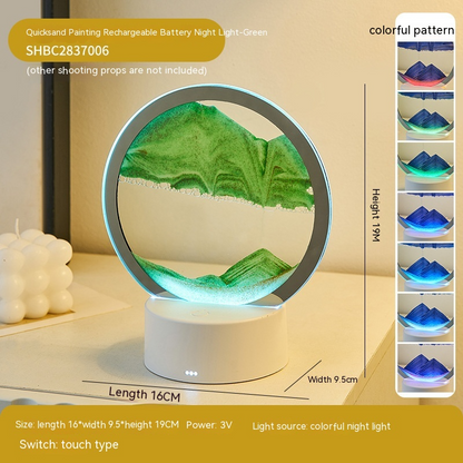 Creative Quicksand Art Lamp — 3D Moving Sand Night Light