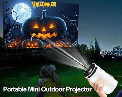 Mini Projector 4K — Portable WiFi 6 Smart Projector, 200" Display