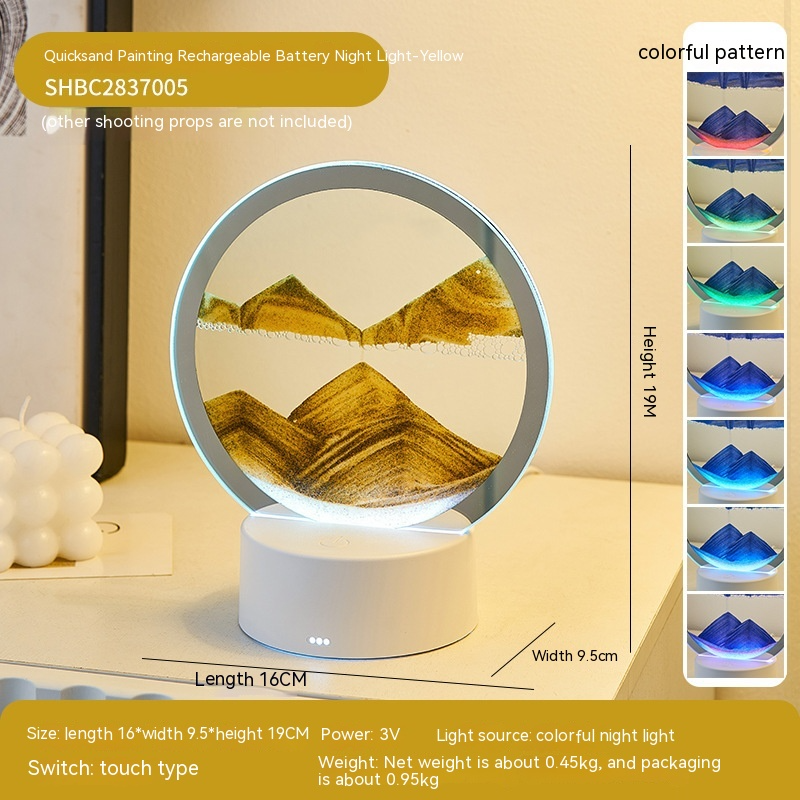 Creative Quicksand Art Lamp — 3D Moving Sand Night Light