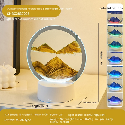 Creative Quicksand Art Lamp — 3D Moving Sand Night Light