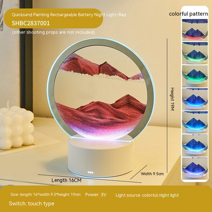 Creative Quicksand Art Lamp — 3D Moving Sand Night Light