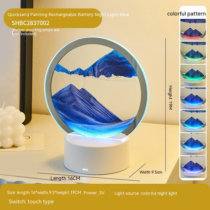 Creative Quicksand Art Lamp — 3D Moving Sand Night Light