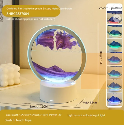 Creative Quicksand Art Lamp — 3D Moving Sand Night Light